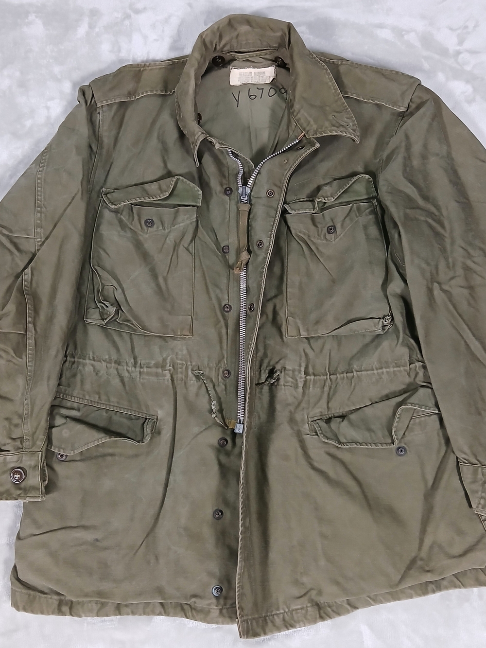 Vintage US Army M51 Field Jacket Medium Regular M-1951 OG107 Korea Vietnam Coat